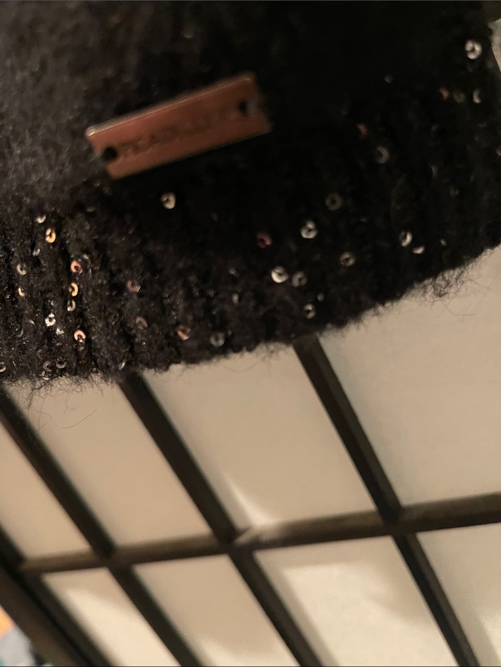 Picadilly  Black Cowl-Neck Sweater with Subtle Sparkle . - Picture 6 of 9